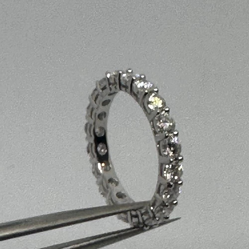 Moissanite Diamond Eternity Ring Wedding Anniversary Band 2 Ct Size 6 Show * - Picture 8 of 12